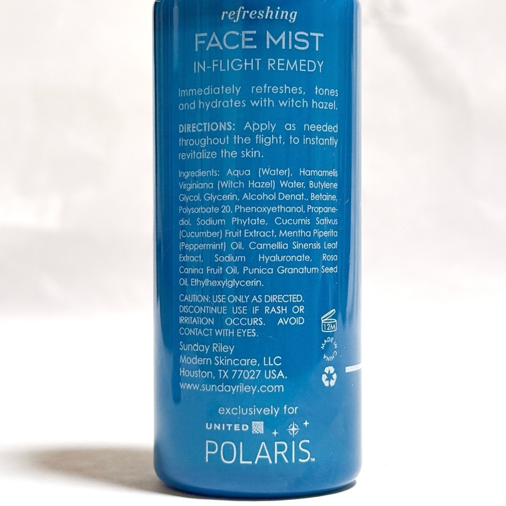 Sunday Riley x United Airlines POLARIS | In-flight Remedy Face Mist & Hand Cream - Picture 4 of 8